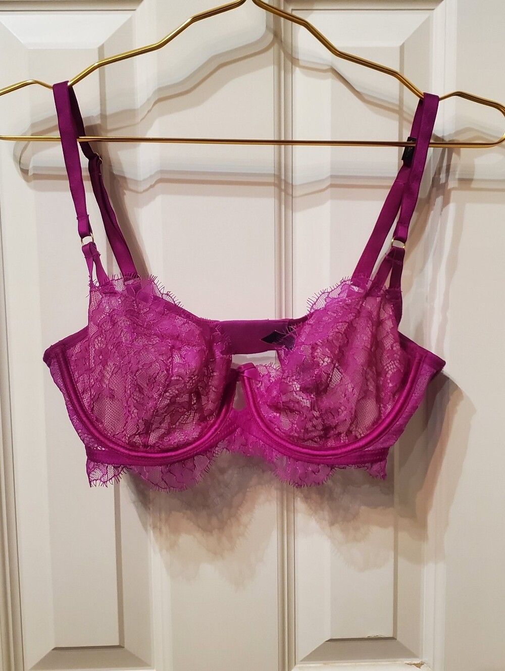Victoria's Secret Very Sexy Unlined Demi Lace Underwire Bra Fuchsia